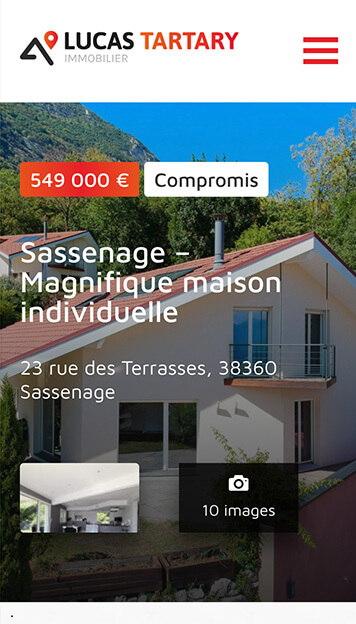 Descriptif d’un bien sur mobile