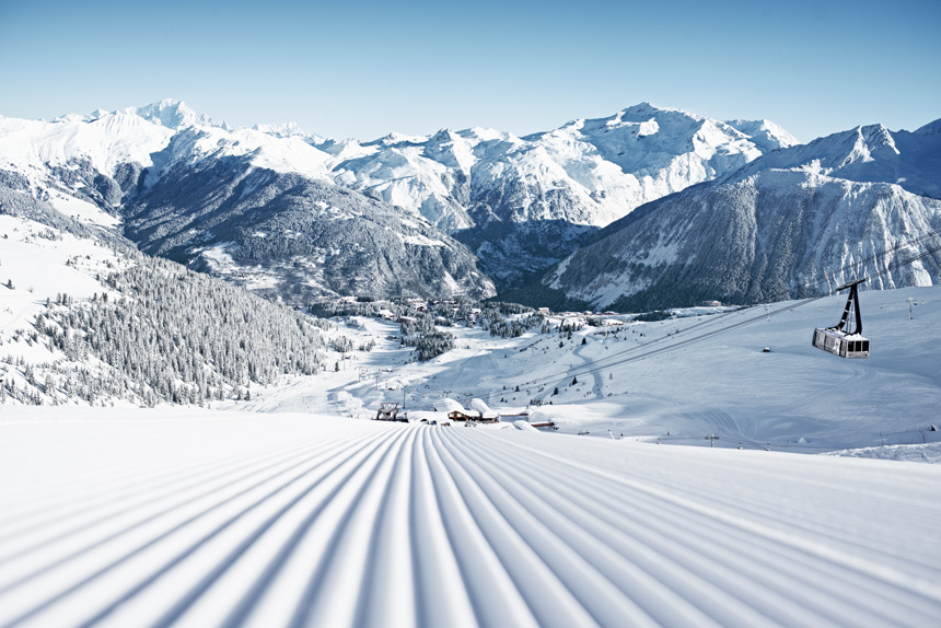 domaine skiable des 3 vallées dans les alpes françaises