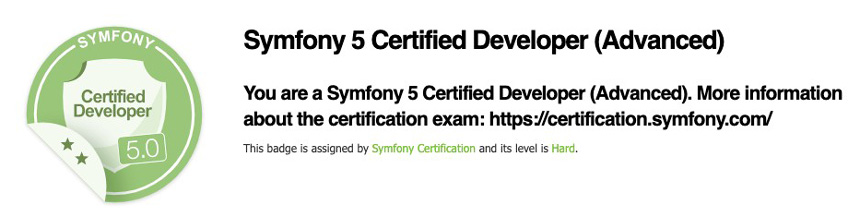 Symfony 5 certification