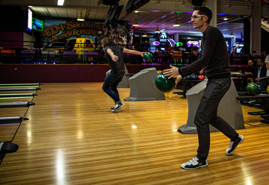 Partie de bowling à Echirolles.